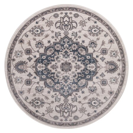 Concord Global 7 ft. 10 in. Lara Center Medallion - Ivory- - Round, Blue 45549